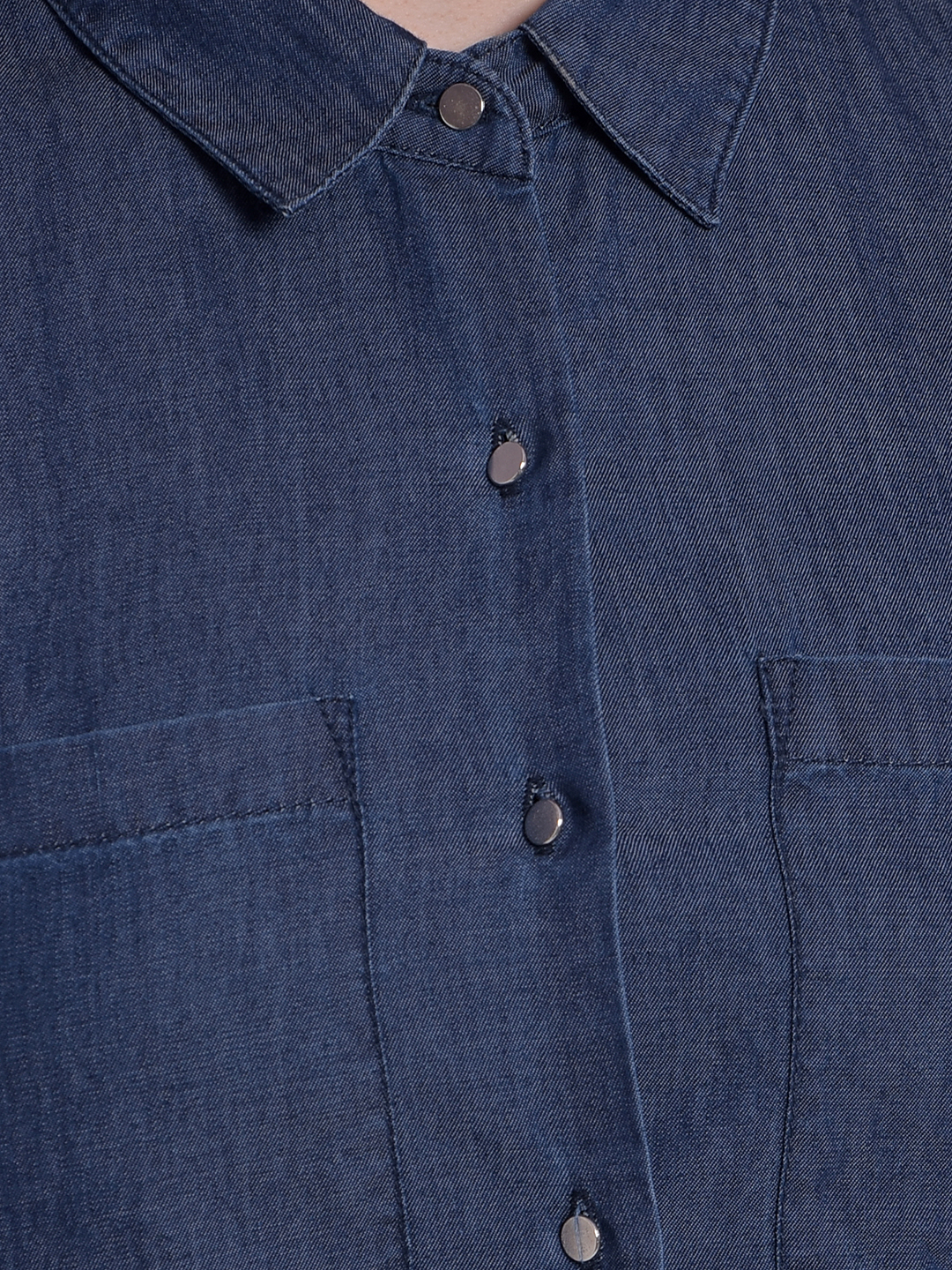 Numero Uno Women Sleeveless Denim Shirt